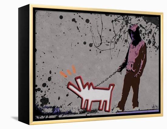 Choose the dog-Banksy-Framed Premier Image Canvas