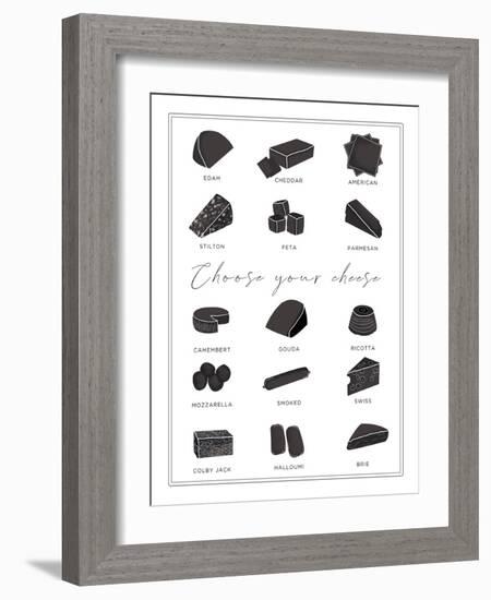 Choose your Cheese - Slice-Clara Wells-Framed Giclee Print