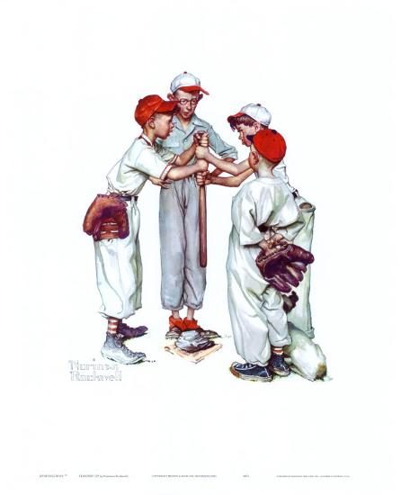 Choosin' Up-Norman Rockwell-Lamina Framed Art Print