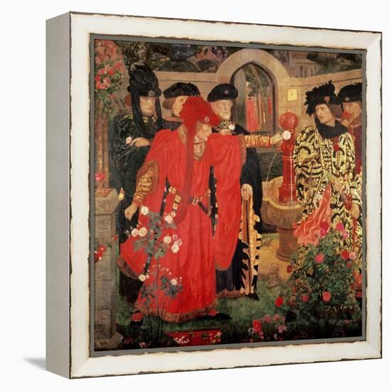 Choosing the Red and White Roses in the Temple Garden, 1910-Henry Payne-Framed Premier Image Canvas