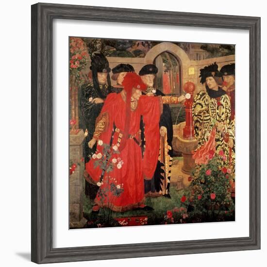 Choosing the Red and White Roses in the Temple Garden, 1910-Henry Payne-Framed Giclee Print