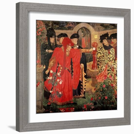 Choosing the Red and White Roses in the Temple Garden, 1910-Henry Payne-Framed Giclee Print