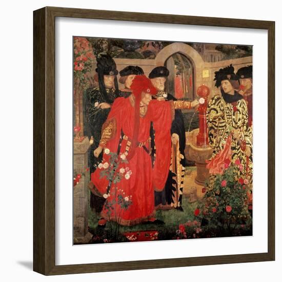 Choosing the Red and White Roses in the Temple Garden, 1910-Henry Payne-Framed Giclee Print