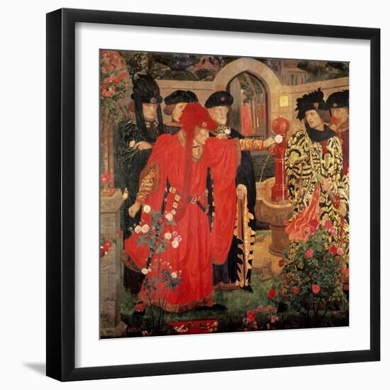 Choosing the Red and White Roses in the Temple Garden, 1910-Henry Payne-Framed Giclee Print