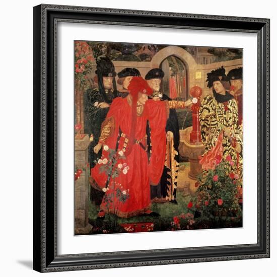 Choosing the Red and White Roses in the Temple Garden, 1910-Henry Payne-Framed Giclee Print