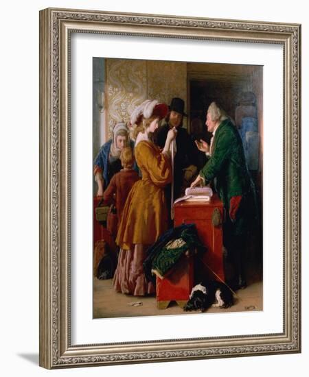 Choosing the Wedding Gown from Goldsmith's "Vicar of Wakefield," Chapter 1-William Mulready-Framed Giclee Print