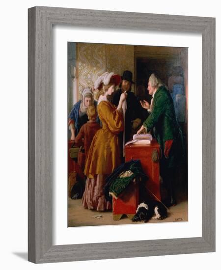 Choosing the Wedding Gown from Goldsmith's "Vicar of Wakefield," Chapter 1-William Mulready-Framed Giclee Print