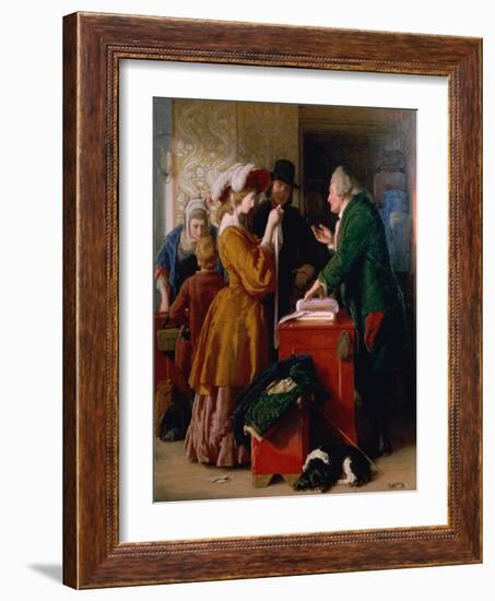 Choosing the Wedding Gown from Goldsmith's "Vicar of Wakefield," Chapter 1-William Mulready-Framed Giclee Print