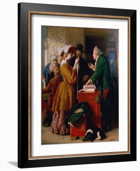 Choosing the Wedding Gown from Goldsmith's "Vicar of Wakefield," Chapter 1-William Mulready-Framed Giclee Print