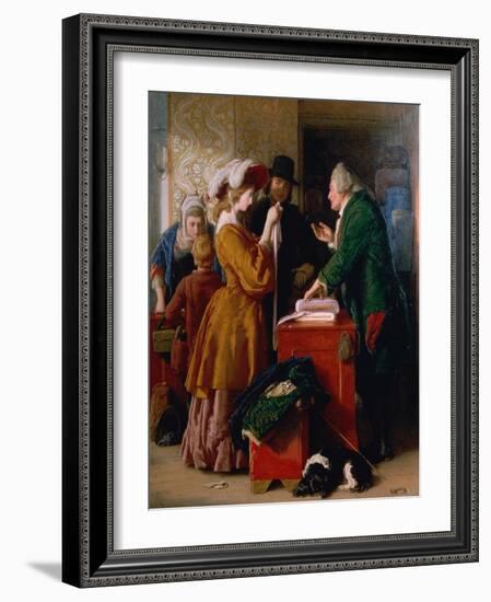 Choosing the Wedding Gown from Goldsmith's "Vicar of Wakefield," Chapter 1-William Mulready-Framed Giclee Print