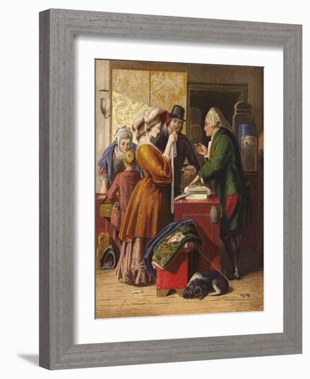 Choosing the Wedding Gown-William Mulready-Framed Giclee Print