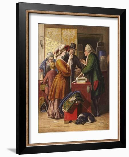 Choosing the Wedding Gown-William Mulready-Framed Giclee Print