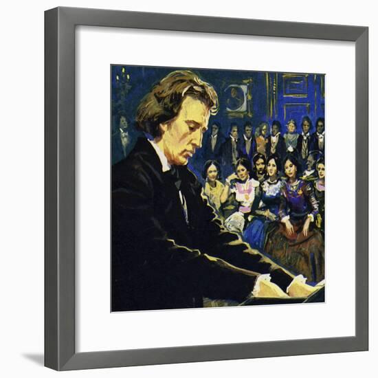 Chopin Played Mostly in the Salons of the Rich-null-Framed Giclee Print