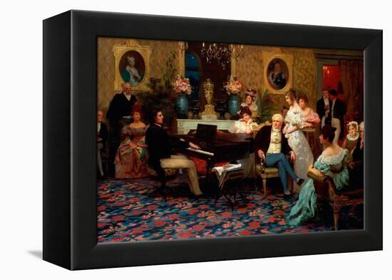 Chopin Playing the Piano in Prince Radziwill's Salon, 1887-Henryk Siemiradzki-Framed Premier Image Canvas