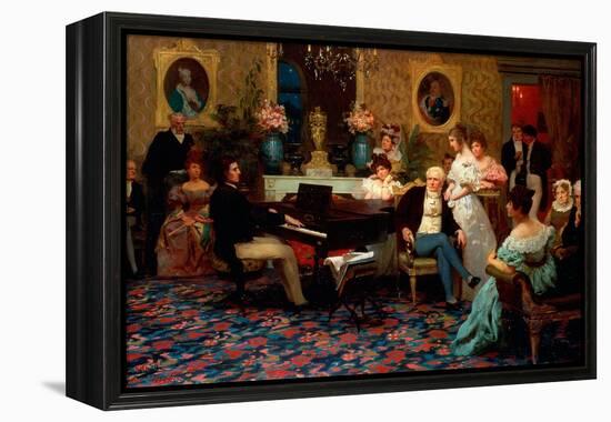 Chopin Playing the Piano in Prince Radziwill's Salon, 1887-Henryk Siemiradzki-Framed Premier Image Canvas