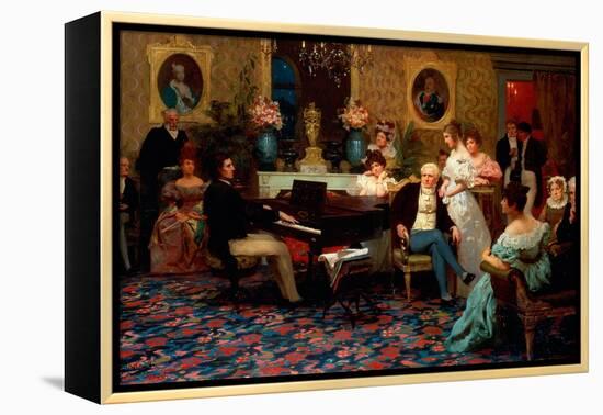 Chopin Playing the Piano in Prince Radziwill's Salon, 1887-Henryk Siemiradzki-Framed Premier Image Canvas