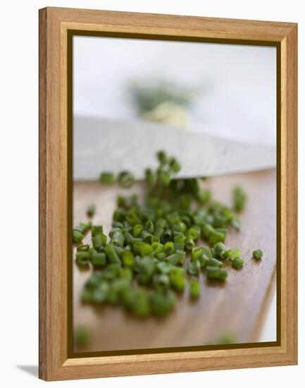 Chopping Chives-null-Framed Premier Image Canvas