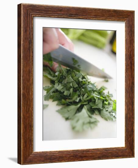 Chopping Parsley-null-Framed Photographic Print