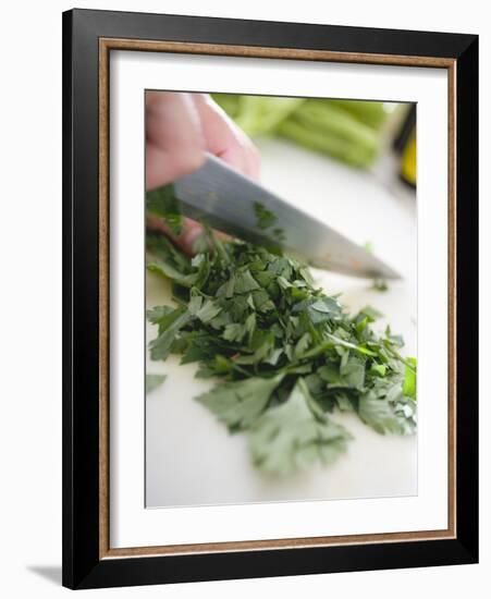 Chopping Parsley-null-Framed Photographic Print