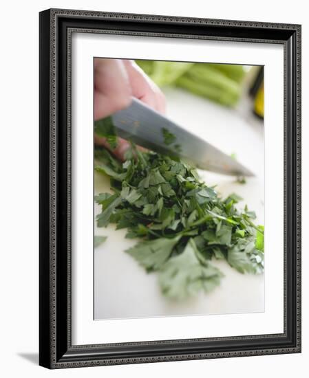 Chopping Parsley-null-Framed Photographic Print