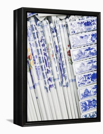 Chopsticks, Hollywood Road Antiques Market, Central, Hong Kong, China-Walter Bibikow-Framed Premier Image Canvas