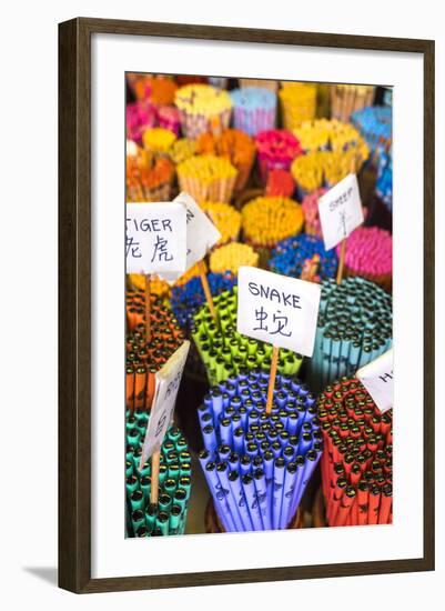 Chopsticks with Chinese Animal Zodiac Signs, Chinatown, Singapore-Peter Adams-Framed Photographic Print