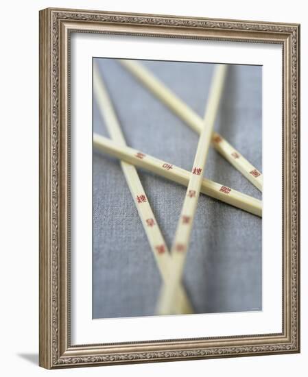 Chopsticks with Chinese Characters-Jean Cazals-Framed Photographic Print