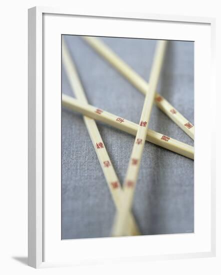 Chopsticks with Chinese Characters-Jean Cazals-Framed Photographic Print