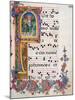 Choral response for religious services, illuminated manuscript, 14th c. Osservanza Basilica, Siena-null-Mounted Art Print