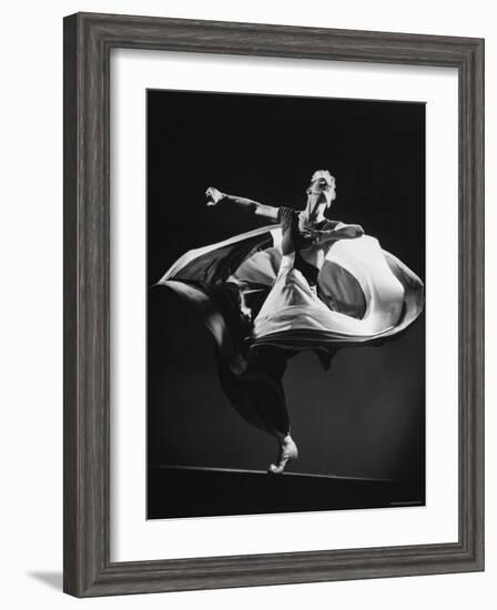 Choreographer Martha Graham Performing Some of Her Own Work at Mili Studio-Gjon Mili-Framed Premium Photographic Print