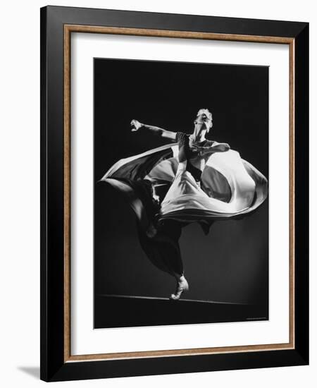 Choreographer Martha Graham Performing Some of Her Own Work at Mili Studio-Gjon Mili-Framed Premium Photographic Print