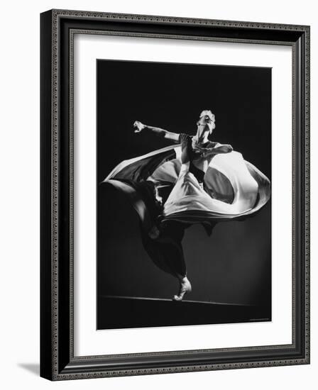 Choreographer Martha Graham Performing Some of Her Own Work at Mili Studio-Gjon Mili-Framed Premium Photographic Print