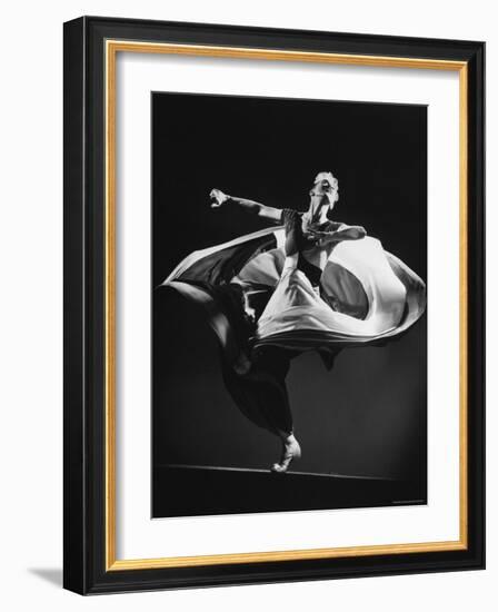 Choreographer Martha Graham Performing Some of Her Own Work at Mili Studio-Gjon Mili-Framed Premium Photographic Print