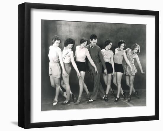 Choreographer Rehearsing with Dancers-null-Framed Photo