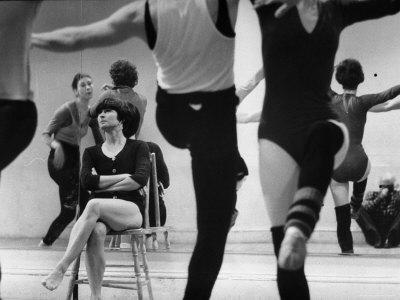 Choreographer Twyla Tharp Observing Rehearsal of American 