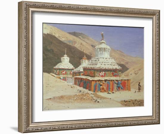 Chorten in Ladakh, 1875-Vasili Vasilyevich Vereshchagin-Framed Giclee Print