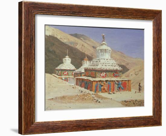 Chorten in Ladakh, 1875-Vasili Vasilyevich Vereshchagin-Framed Giclee Print