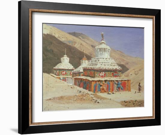 Chorten in Ladakh, 1875-Vasili Vasilyevich Vereshchagin-Framed Giclee Print