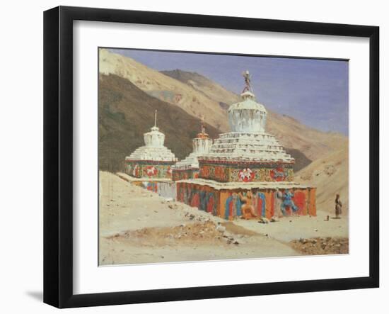 Chorten in Ladakh, 1875-Vasili Vasilyevich Vereshchagin-Framed Giclee Print