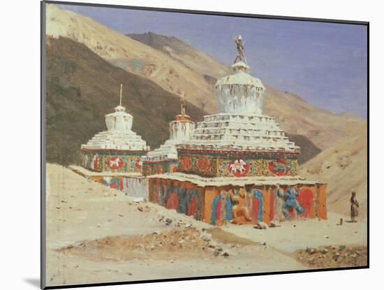 Chorten in Ladakh, 1875-Vasili Vasilyevich Vereshchagin-Mounted Giclee Print