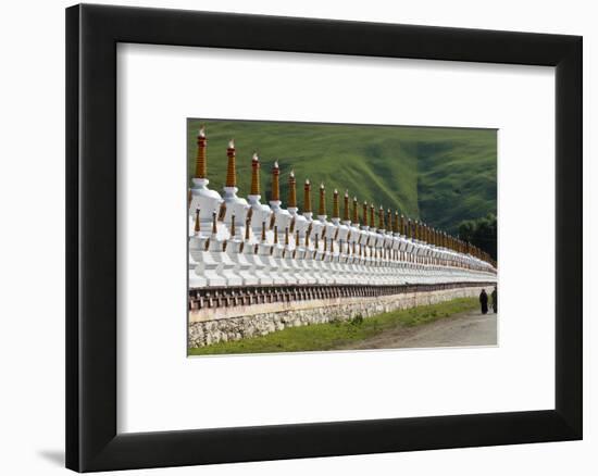 Chortens of Huiyuan Temple, Bamei, Garze Tibetan Autonomous Prefecture, western Sichuan, China-Keren Su-Framed Photographic Print