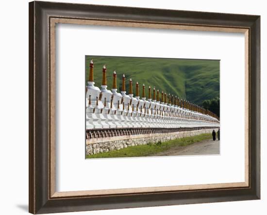 Chortens of Huiyuan Temple, Bamei, Garze Tibetan Autonomous Prefecture, western Sichuan, China-Keren Su-Framed Photographic Print