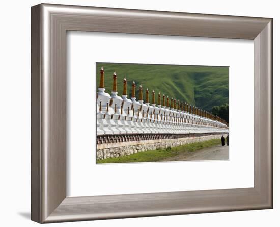 Chortens of Huiyuan Temple, Bamei, Garze Tibetan Autonomous Prefecture, western Sichuan, China-Keren Su-Framed Photographic Print