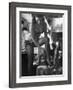 Chorus Girl Singer Linda Lombard, Backstage Getting Ready For Show-George Silk-Framed Photographic Print