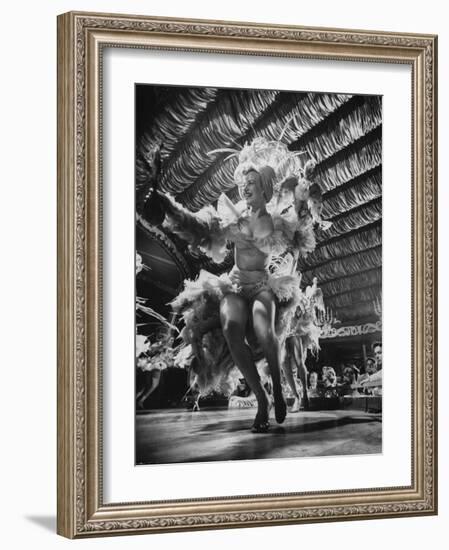 Chorus Girls Entertaining at the Latin Quarter Night Club-Yale Joel-Framed Photographic Print