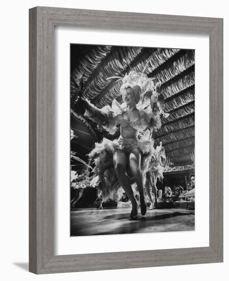 Chorus Girls Entertaining at the Latin Quarter Night Club-Yale Joel-Framed Photographic Print