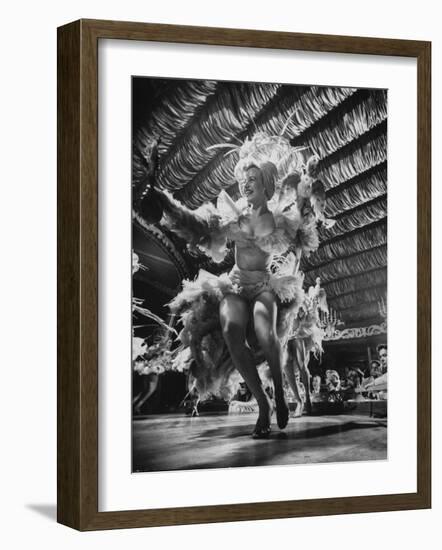 Chorus Girls Entertaining at the Latin Quarter Night Club-Yale Joel-Framed Photographic Print