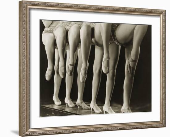 Chorus Girls Lining Up Showing Legs-Bettmann-Framed Photographic Print