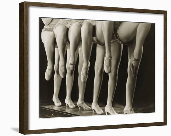 Chorus Girls Lining Up Showing Legs-Bettmann-Framed Photographic Print