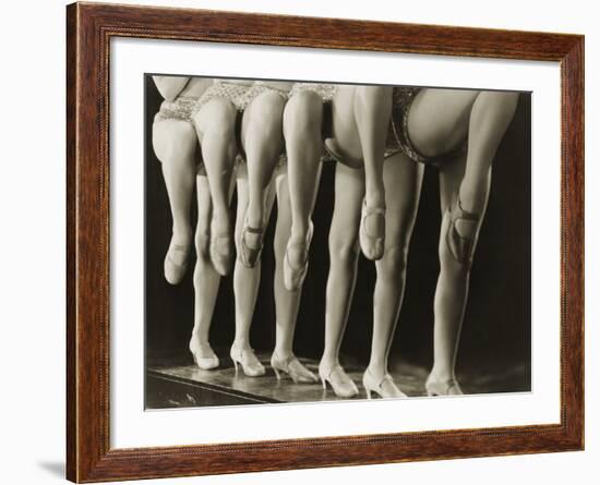 Chorus Girls Lining Up Showing Legs-Bettmann-Framed Photographic Print